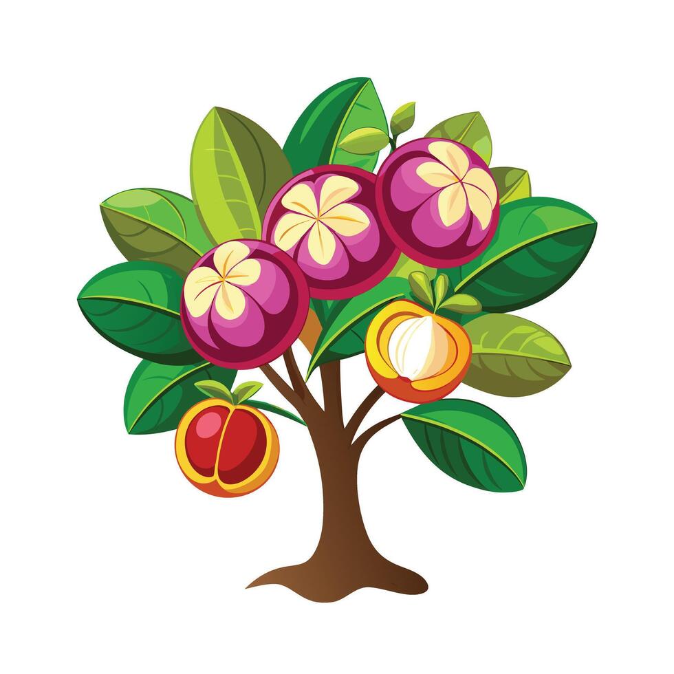 Beautiful Single Big Tree Illustration vector