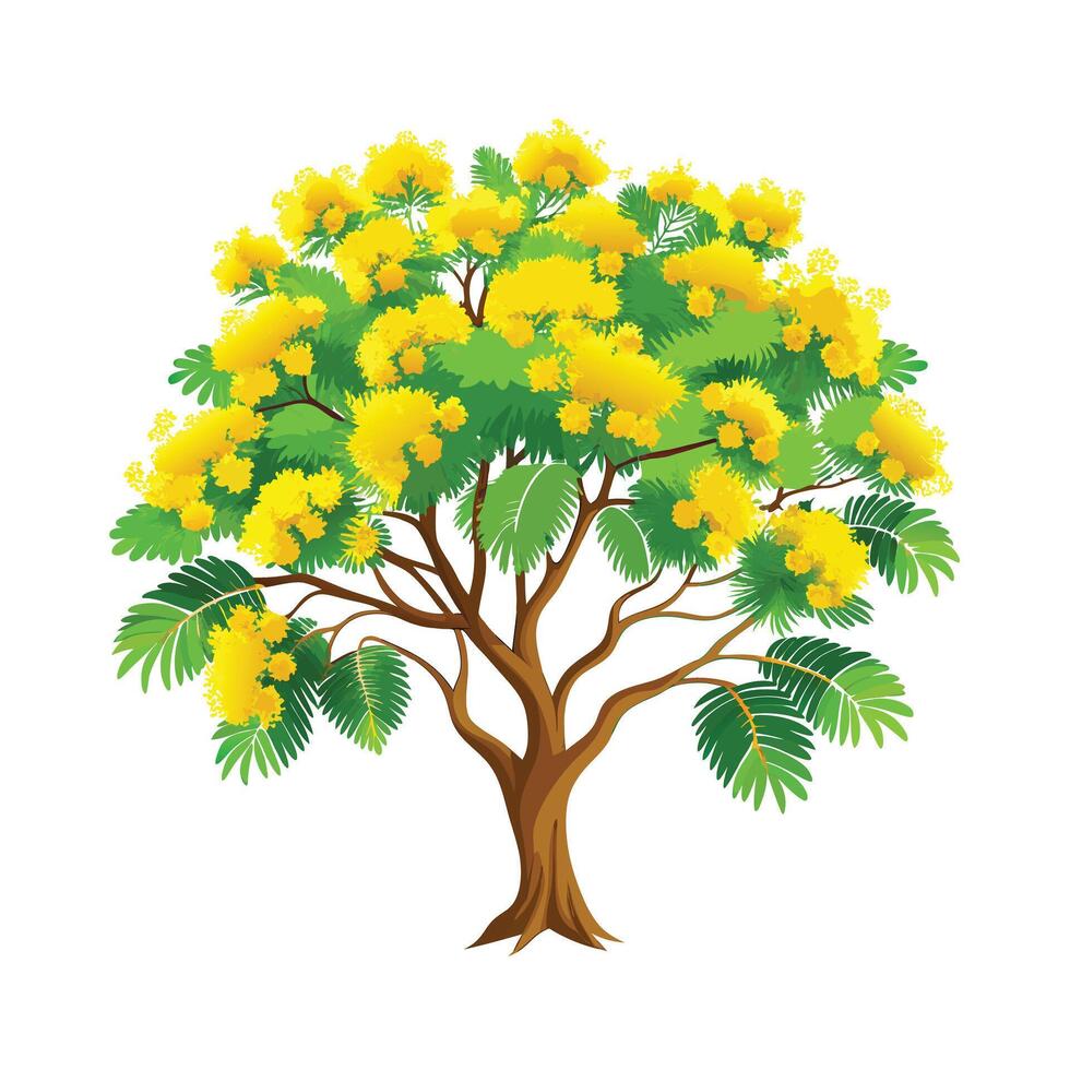 Beautiful Single Big Tree Illustration vector