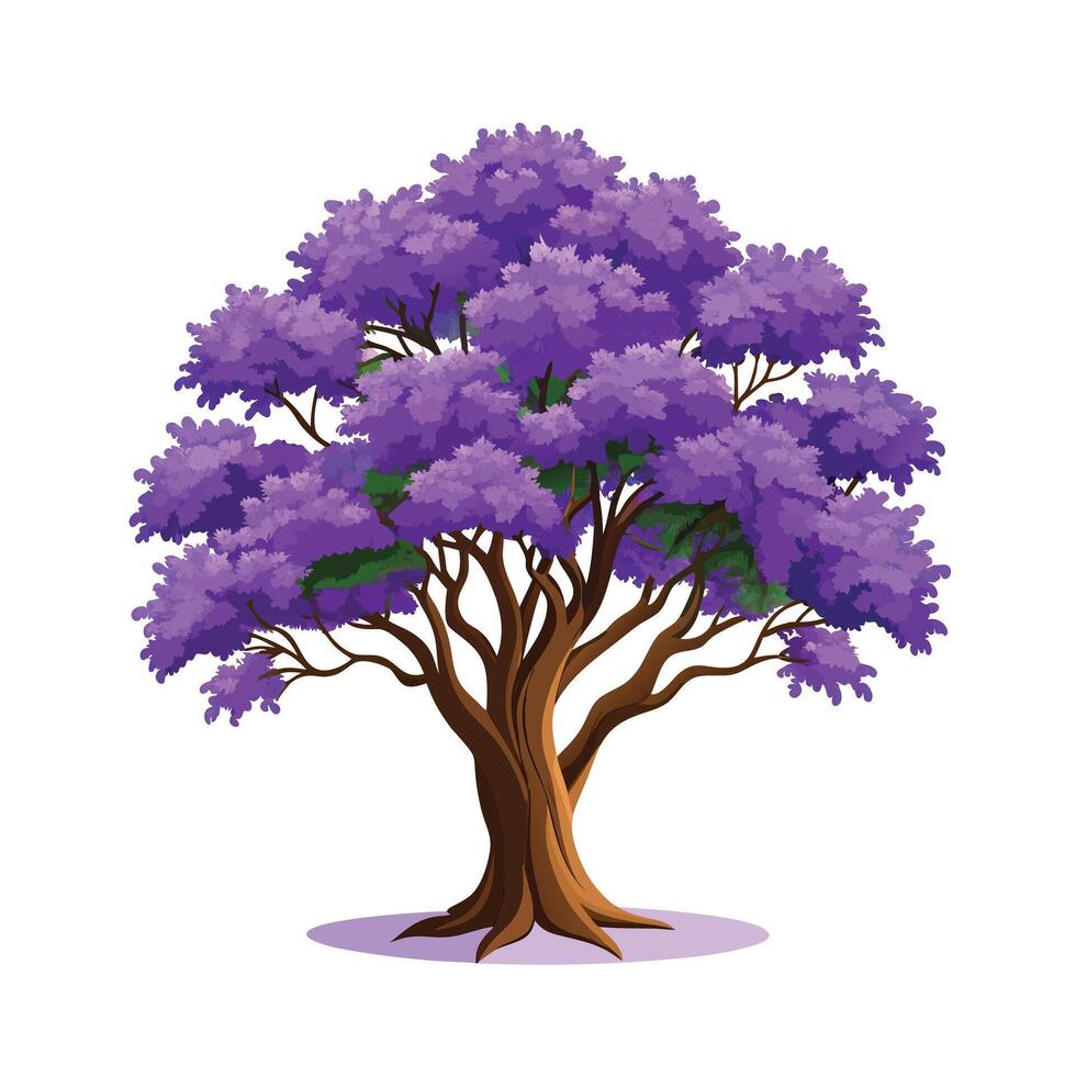 Beautiful Single Big Tree Illustration vector