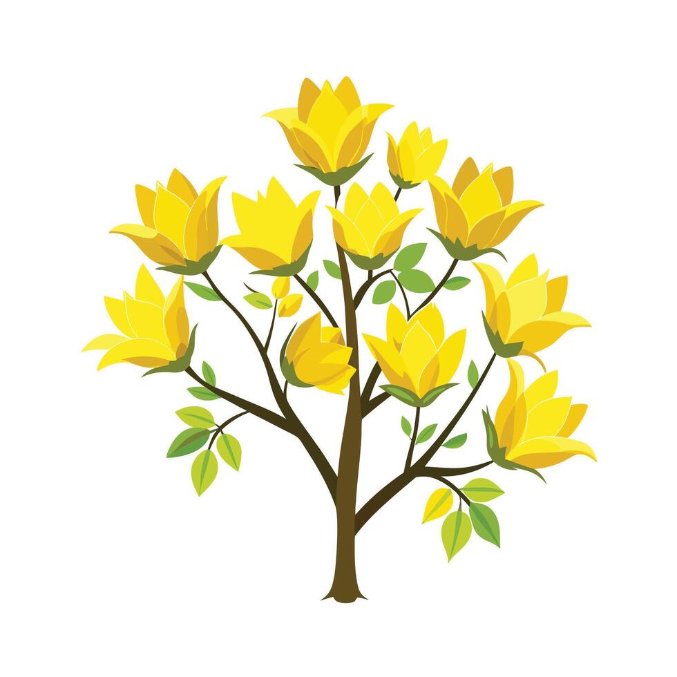 Beautiful Single Big Tree Illustration vector