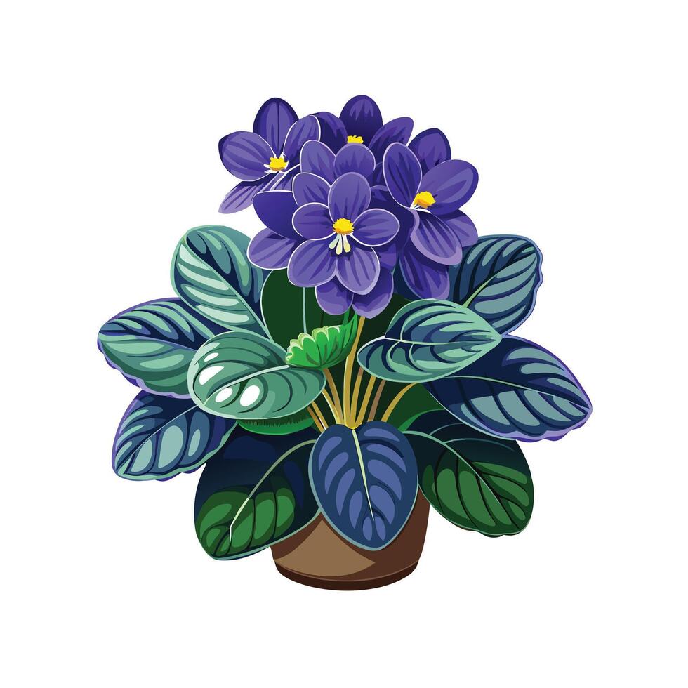 Beautiful Flowerpot Houseplant Illustration vector
