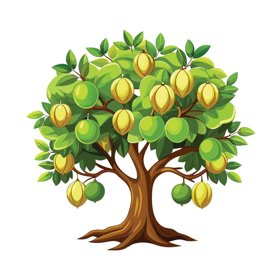 Beautiful Single Big Tree Illustration vector