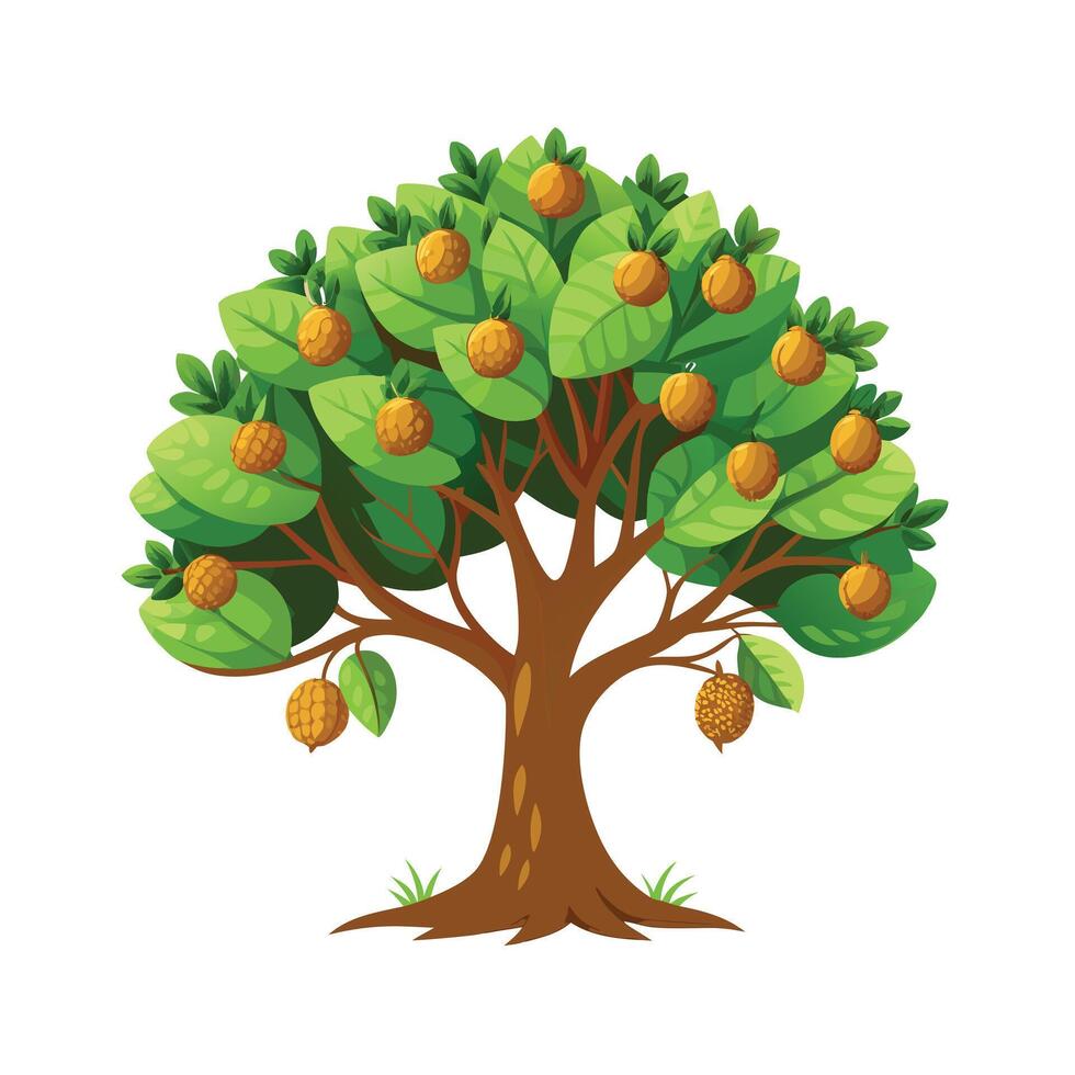 Beautiful Single Big Tree Illustration vector
