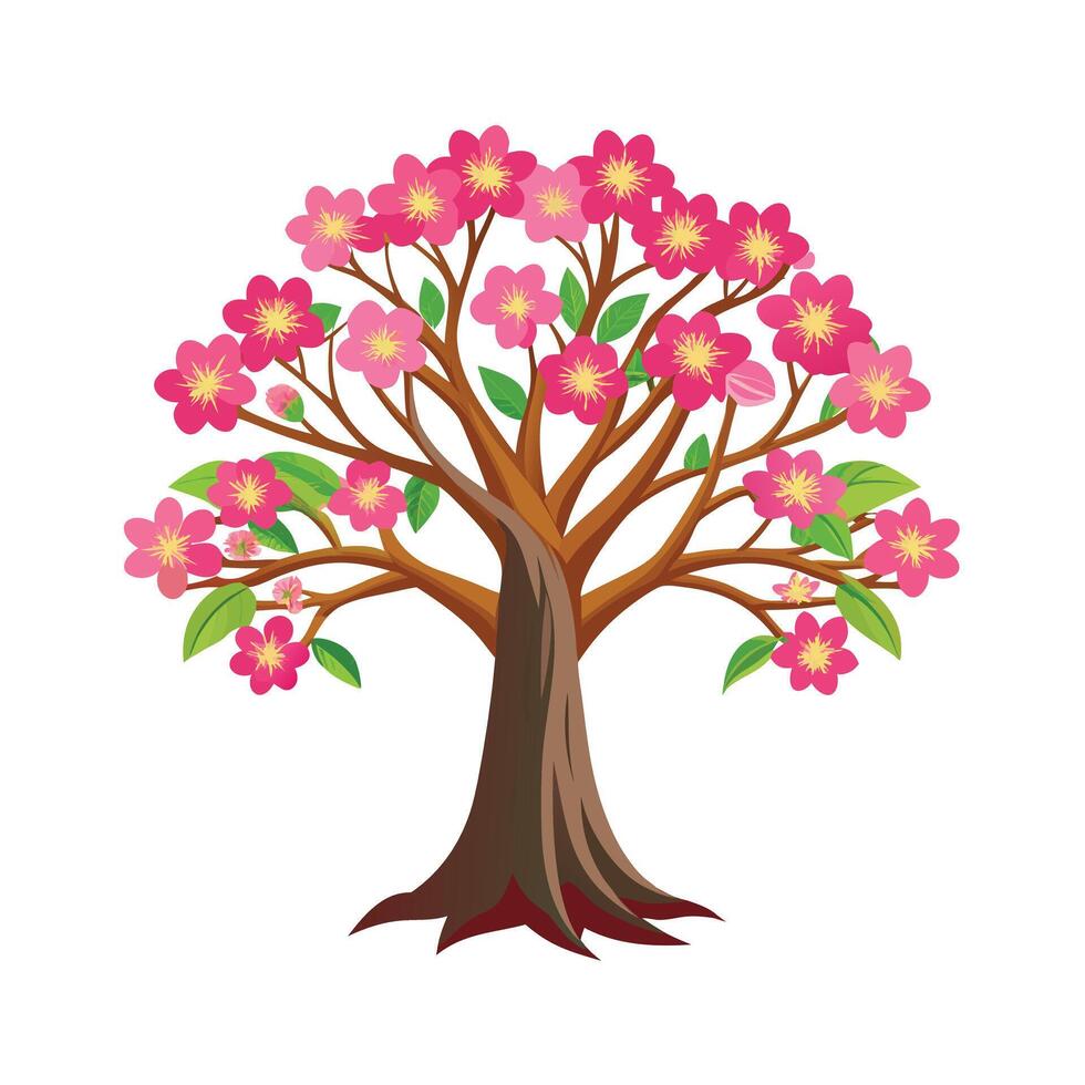 Beautiful Single Big Tree Illustration vector