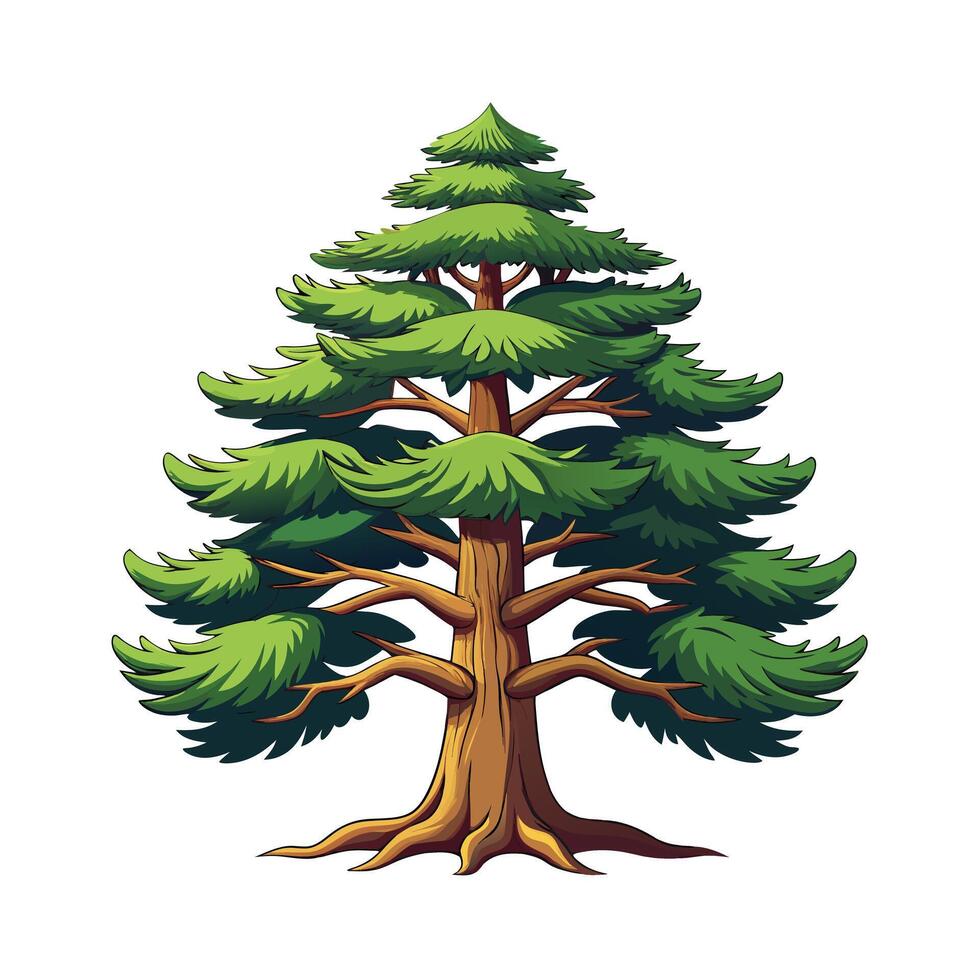 Beautiful Single Big Tree Illustration vector
