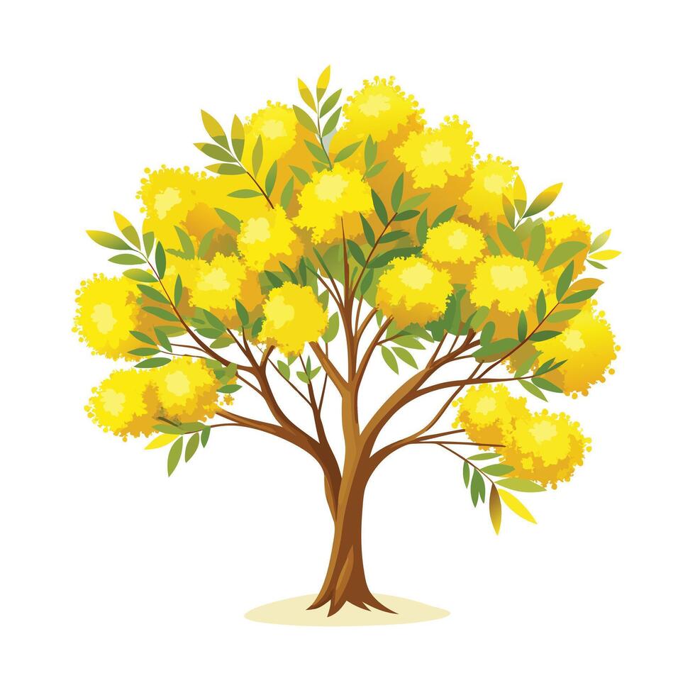 Beautiful Single Big Tree Illustration vector