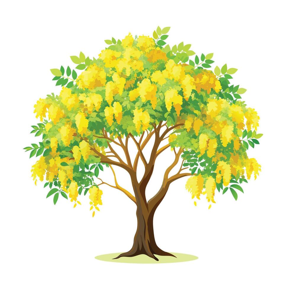 Beautiful Single Big Tree Illustration vector