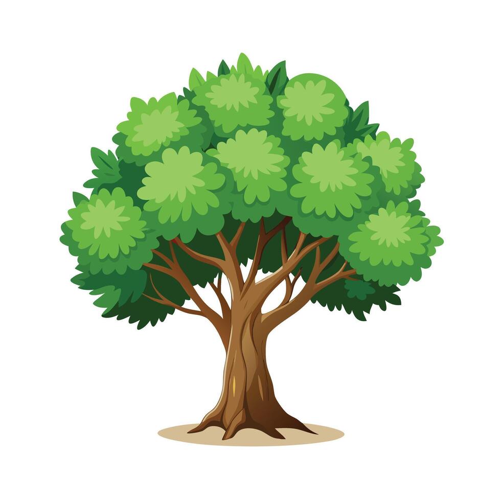 Beautiful Single Big Tree Illustration vector