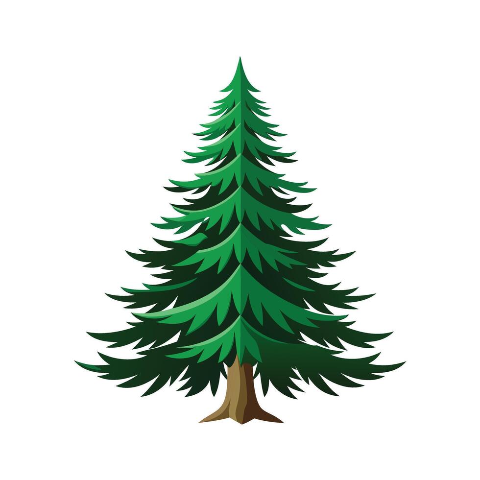 Beautiful Single Big Tree Illustration vector