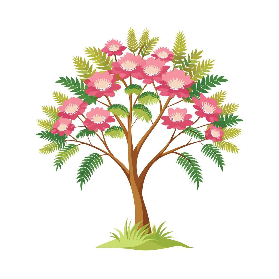 Beautiful Single Big Tree Illustration vector