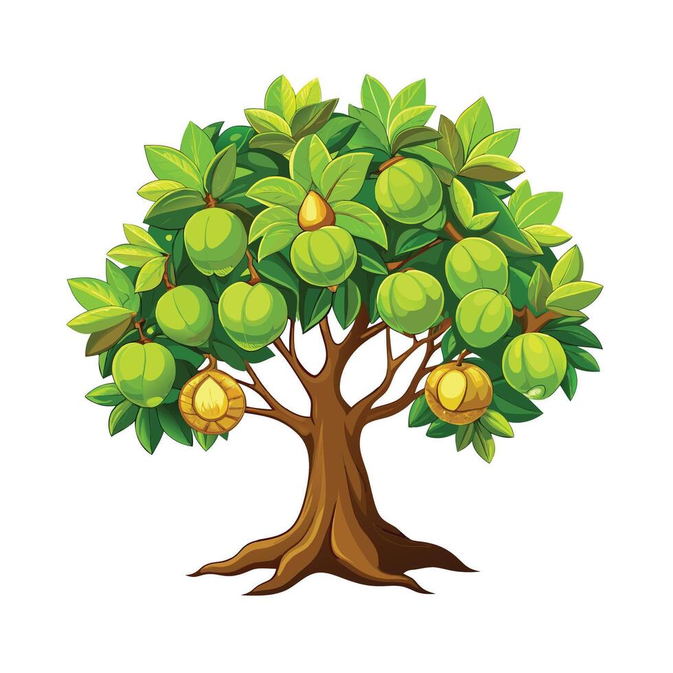 Beautiful Single Big Tree Illustration vector