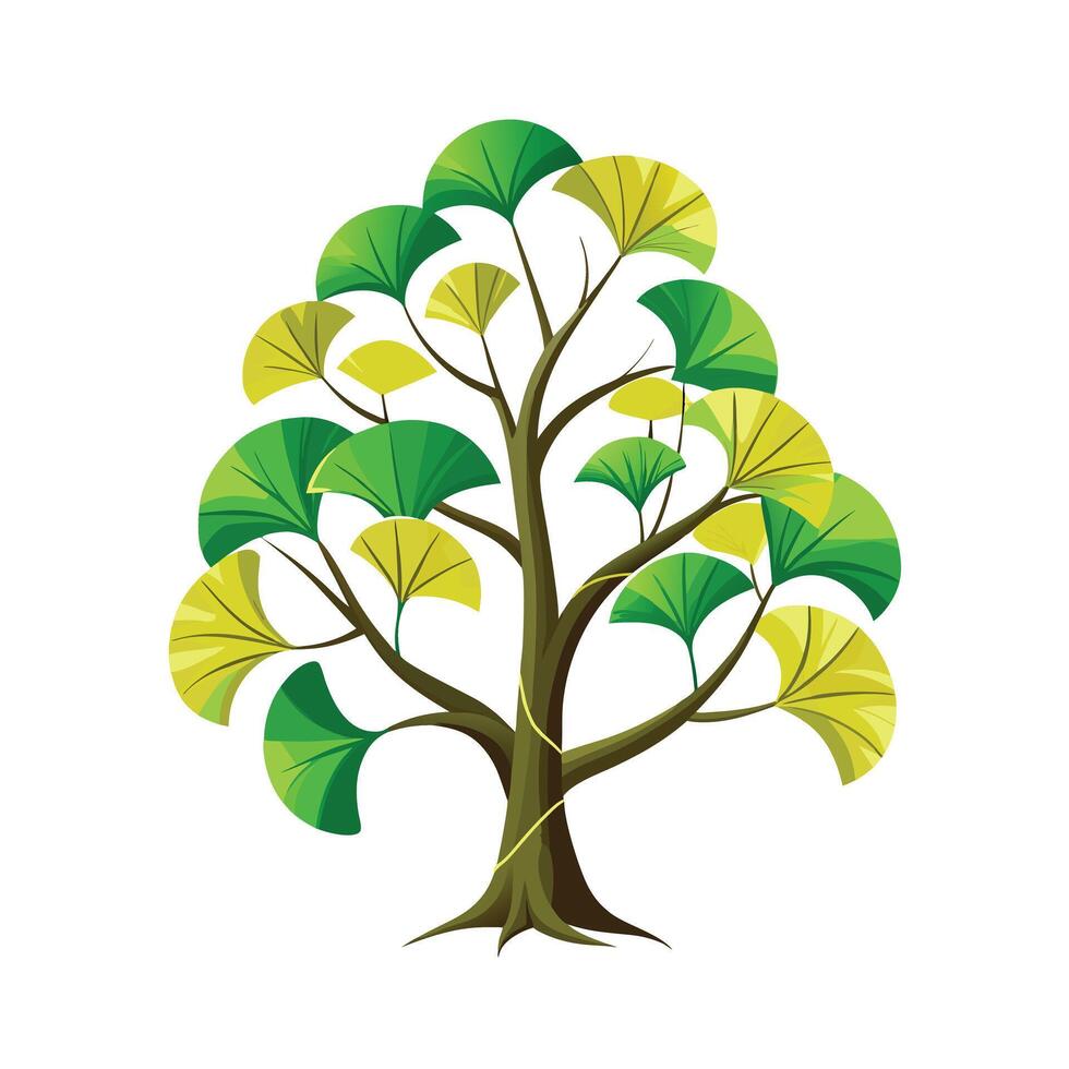 Beautiful Single Big Tree Illustration vector