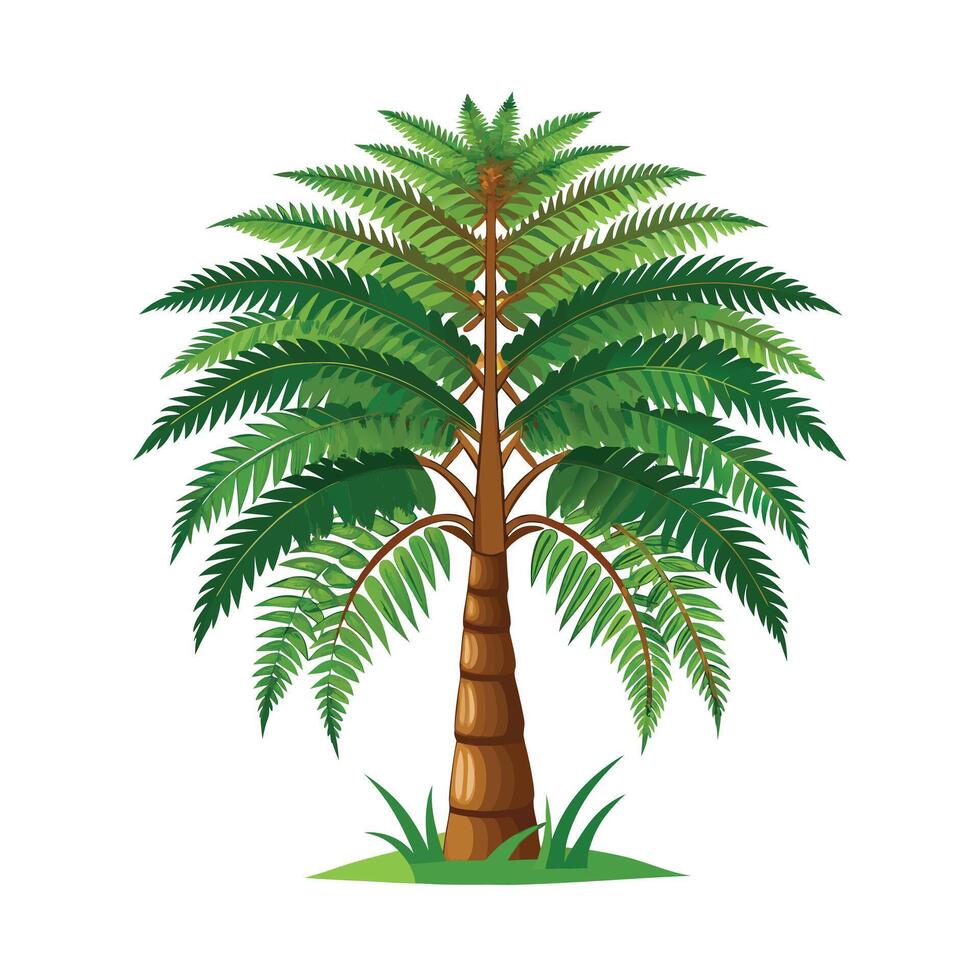 Beautiful Single Big Tree Illustration vector