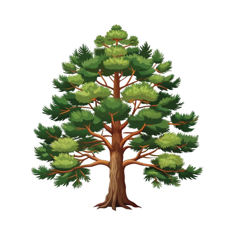 Beautiful Single Big Tree Illustration vector
