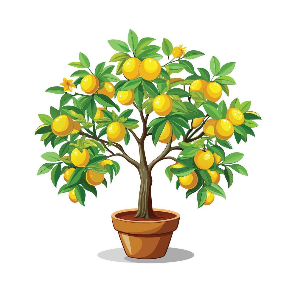 Beautiful Flowerpot Houseplant Illustration vector