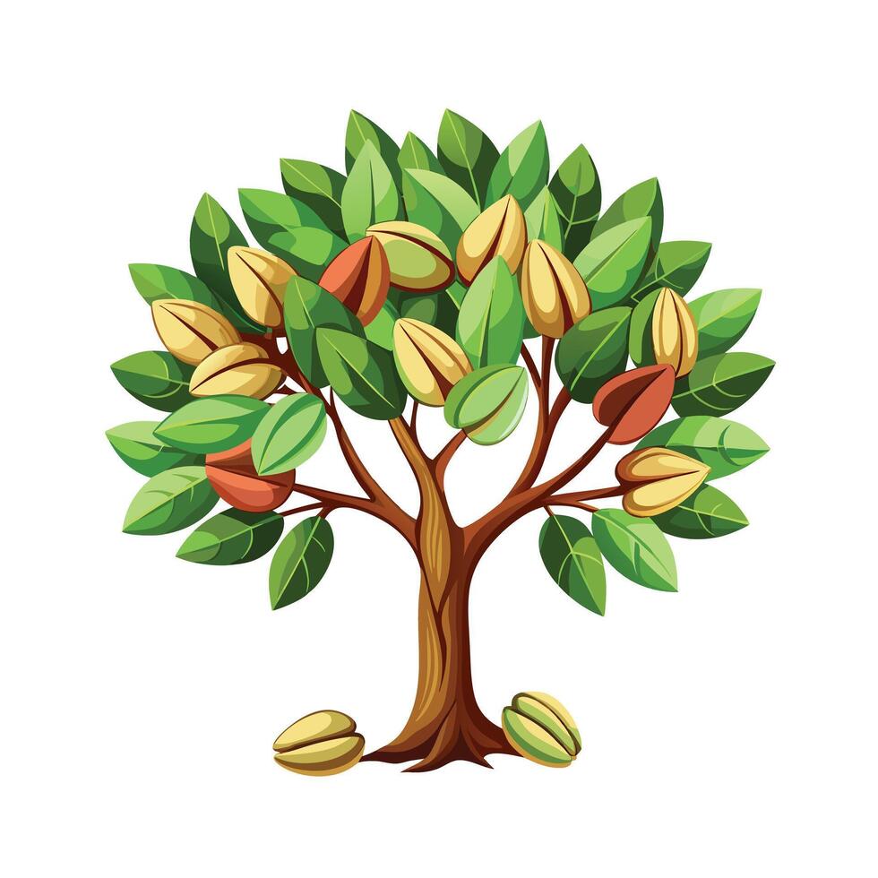 Beautiful Single Big Tree Illustration vector
