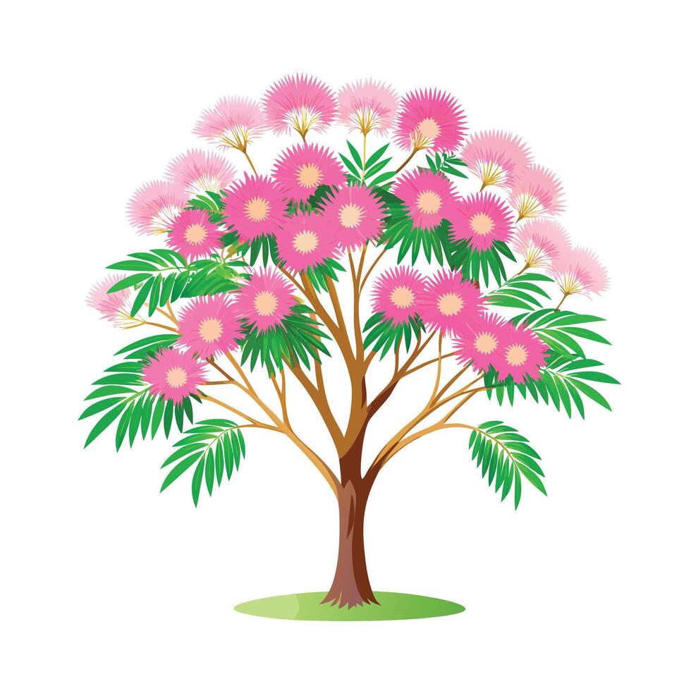 Beautiful Single Big Tree Illustration vector