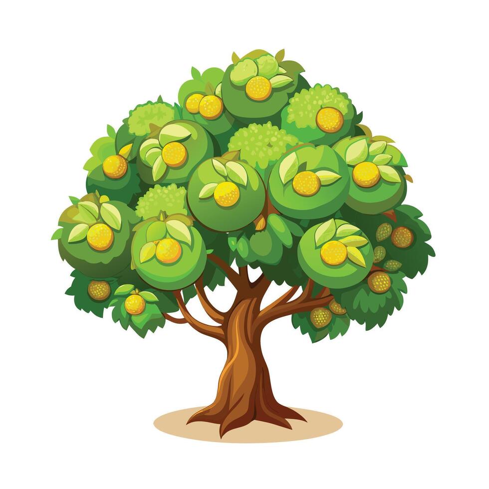 Beautiful Single Big Tree Illustration vector