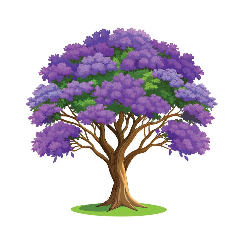 Beautiful Single Big Tree Illustration vector