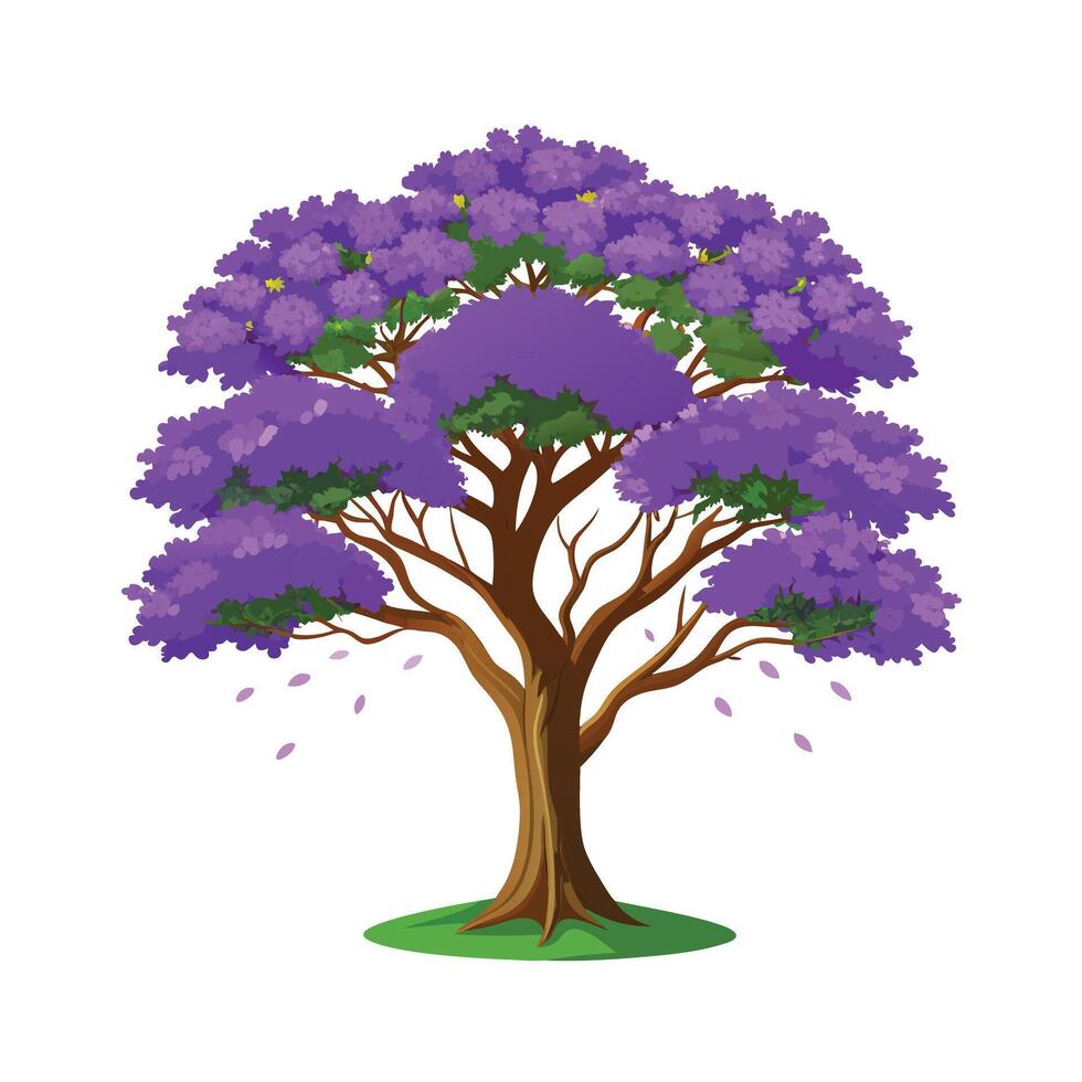 Beautiful Single Big Tree Illustration vector