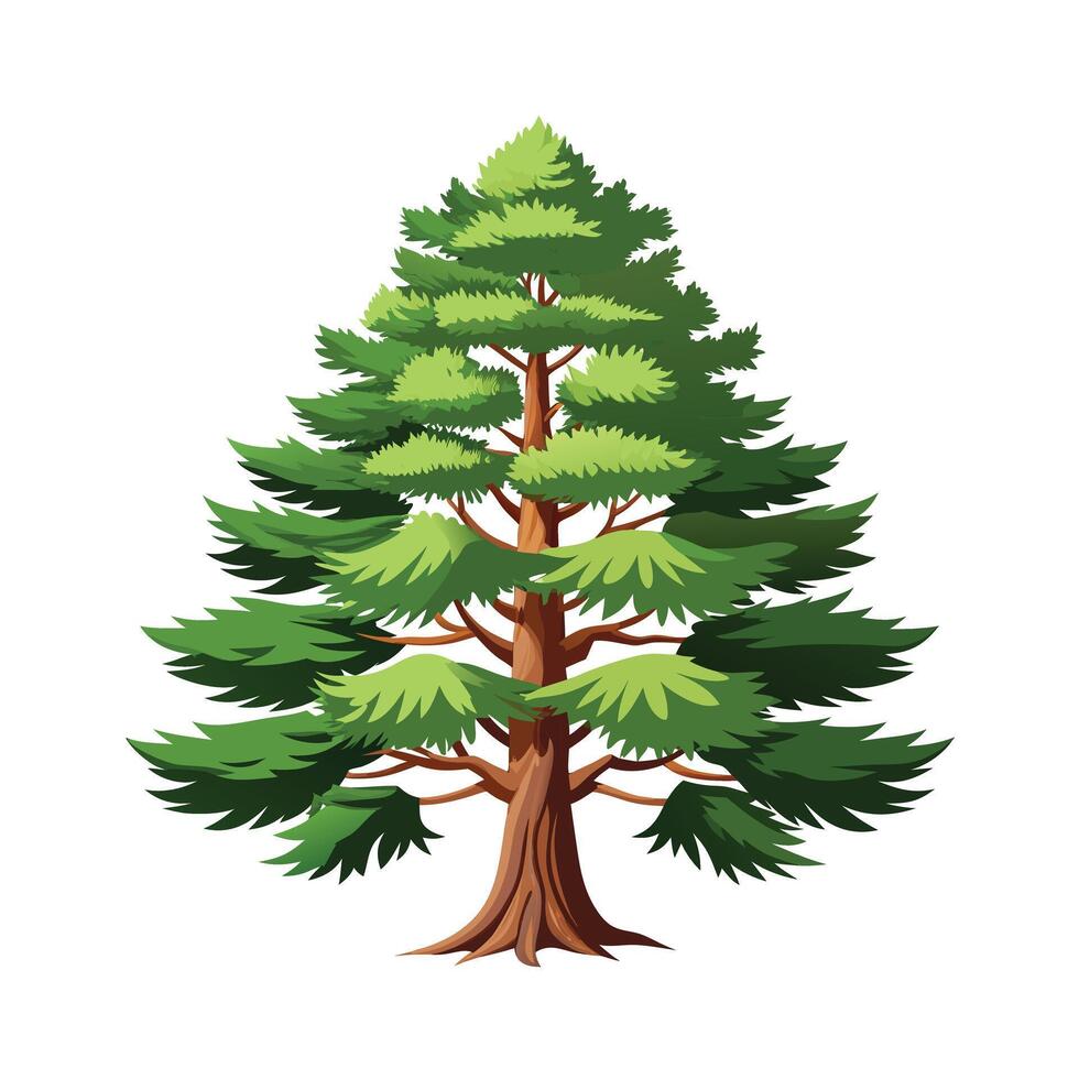 Beautiful Single Big Tree Illustration vector