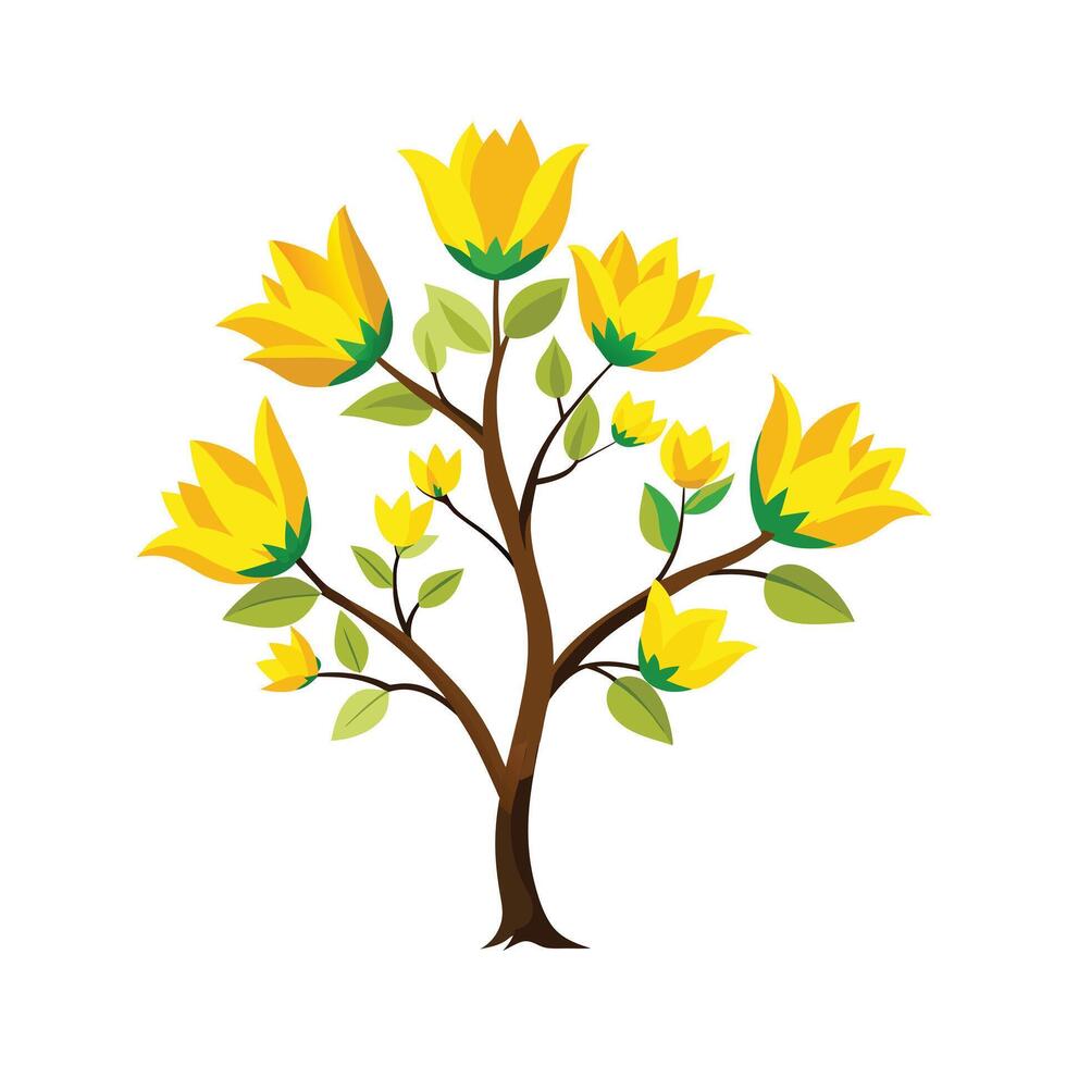 Beautiful Single Big Tree Illustration vector