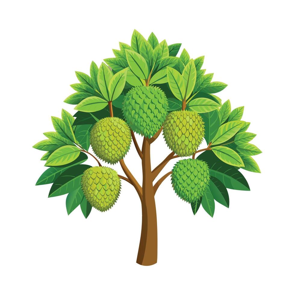 Beautiful Single Big Tree Illustration vector