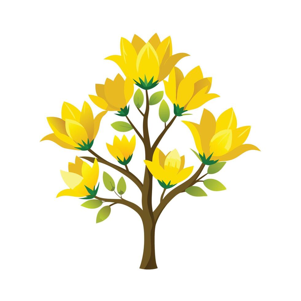 Beautiful Single Big Tree Illustration vector