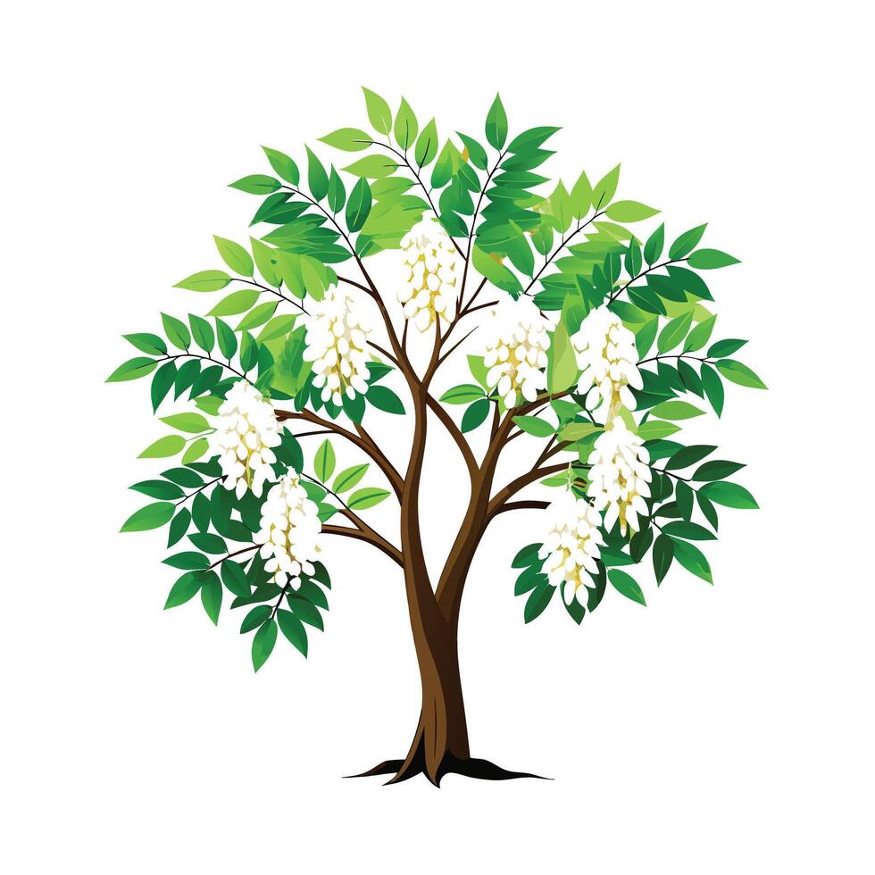 Beautiful Single Big Tree Illustration vector