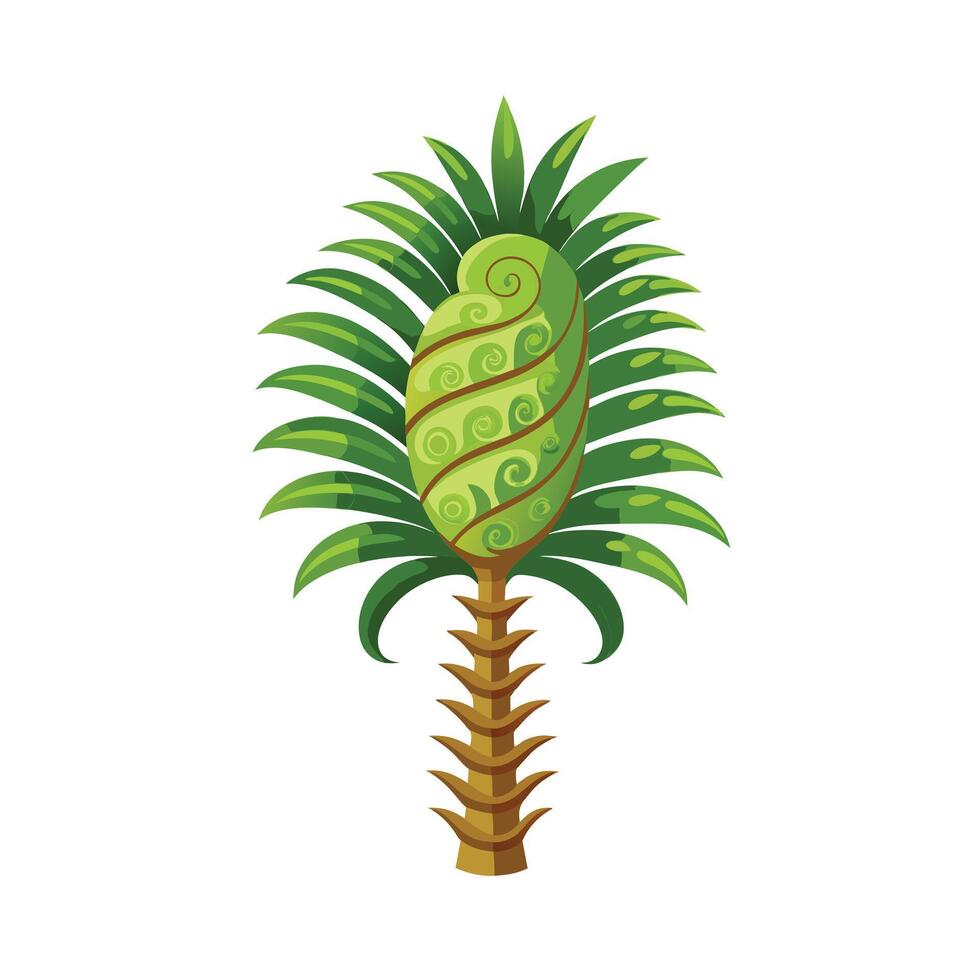 Beautiful Single Big Tree Illustration vector
