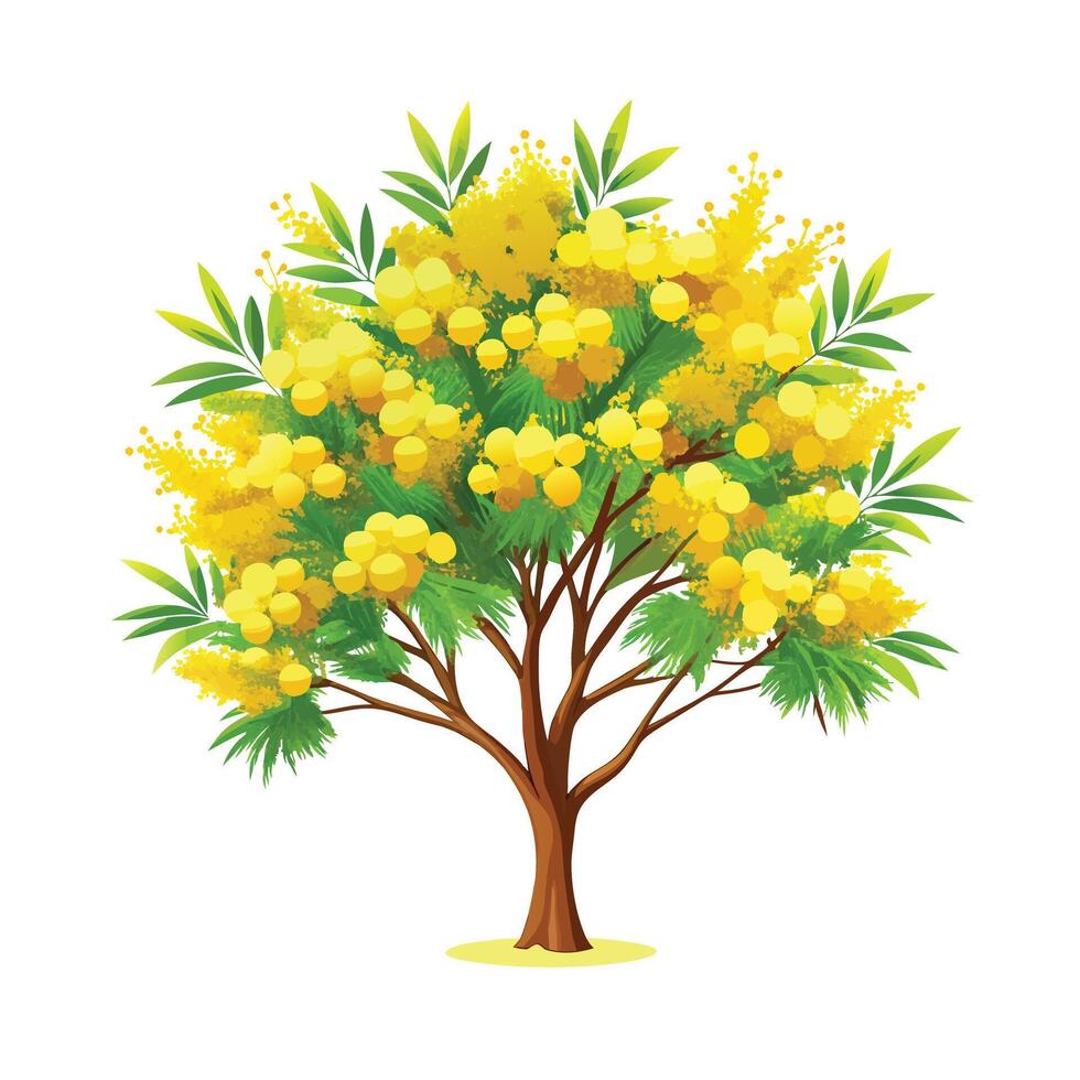 Beautiful Single Big Tree Illustration vector