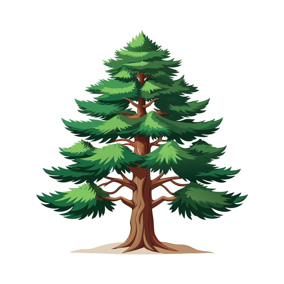 Beautiful Single Big Tree Illustration vector