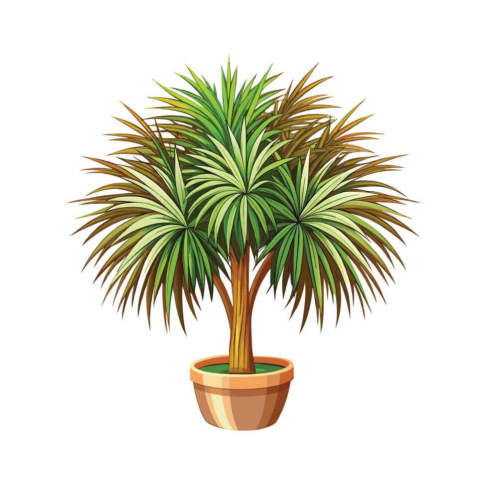 Beautiful Flowerpot Houseplant Illustration vector