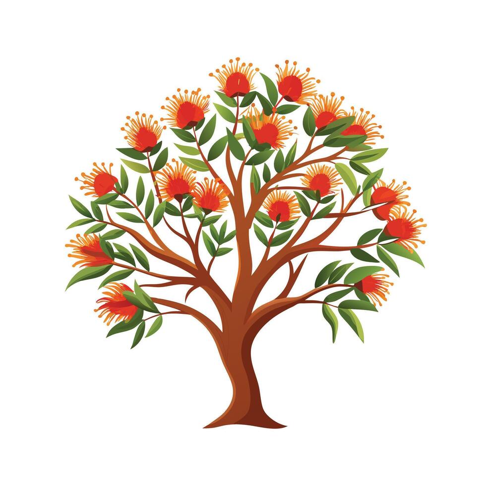 Beautiful Single Big Tree Illustration vector