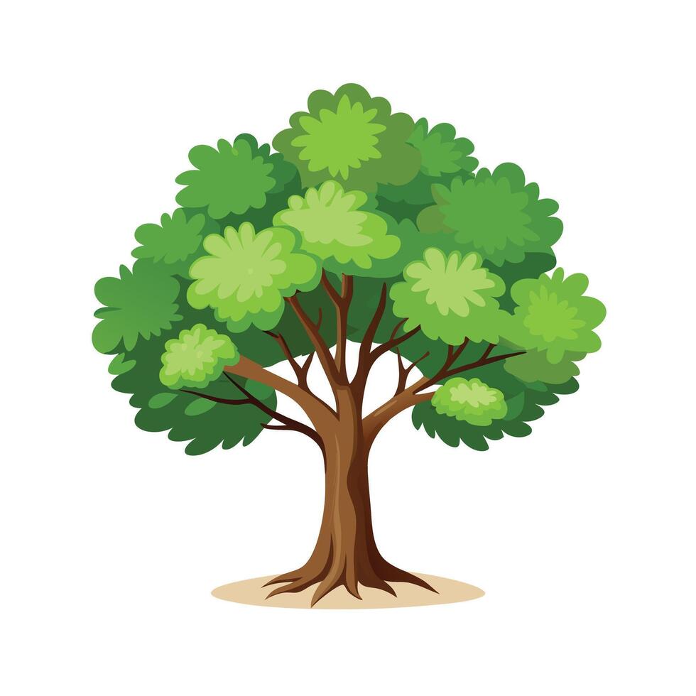 Beautiful Single Big Tree Illustration vector