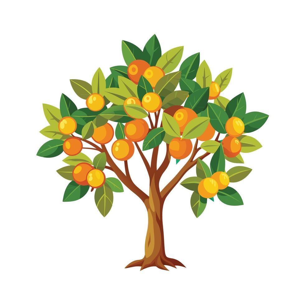 Beautiful Single Big Tree Illustration vector