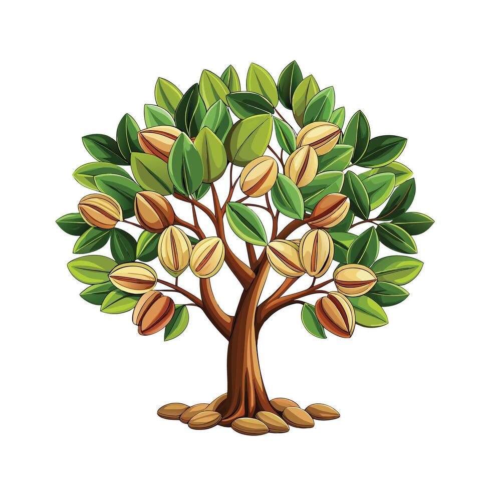 Beautiful Single Big Tree Illustration vector