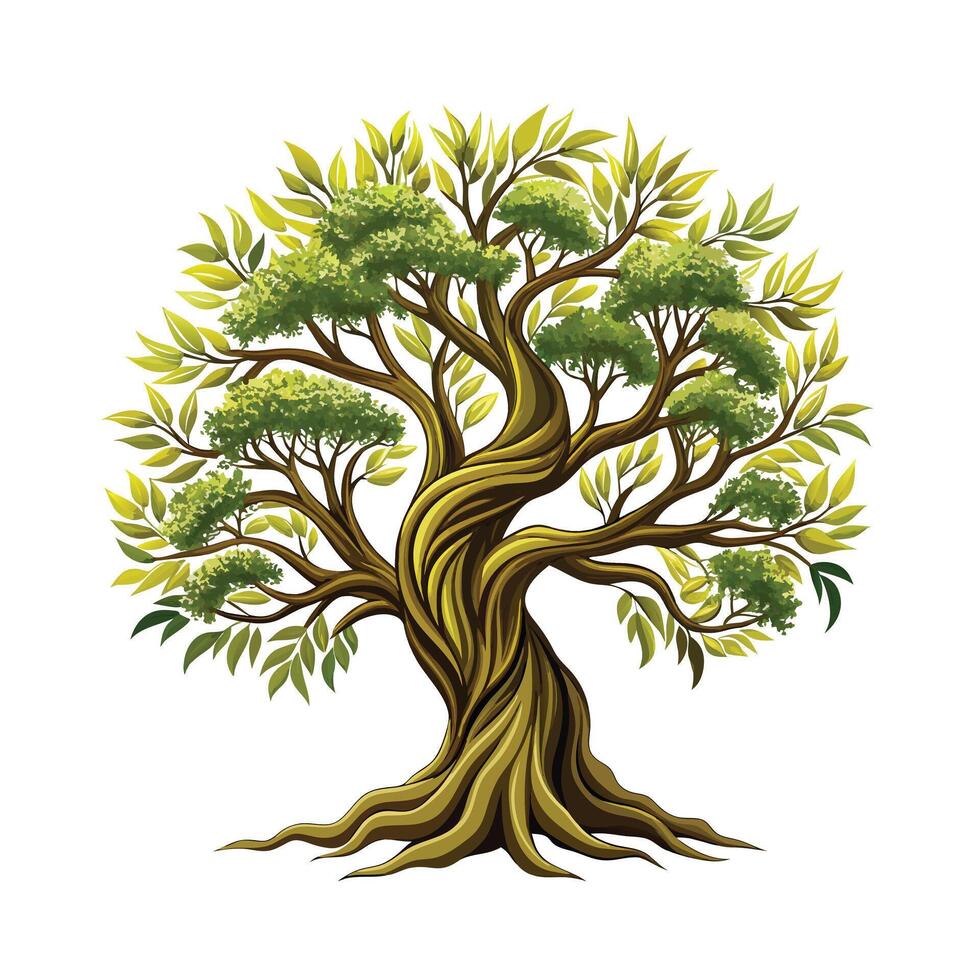 Beautiful Single Big Tree Illustration vector