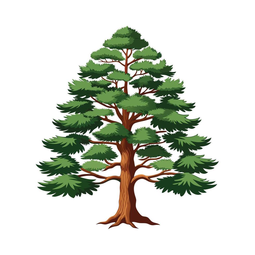 Beautiful Single Big Tree Illustration vector