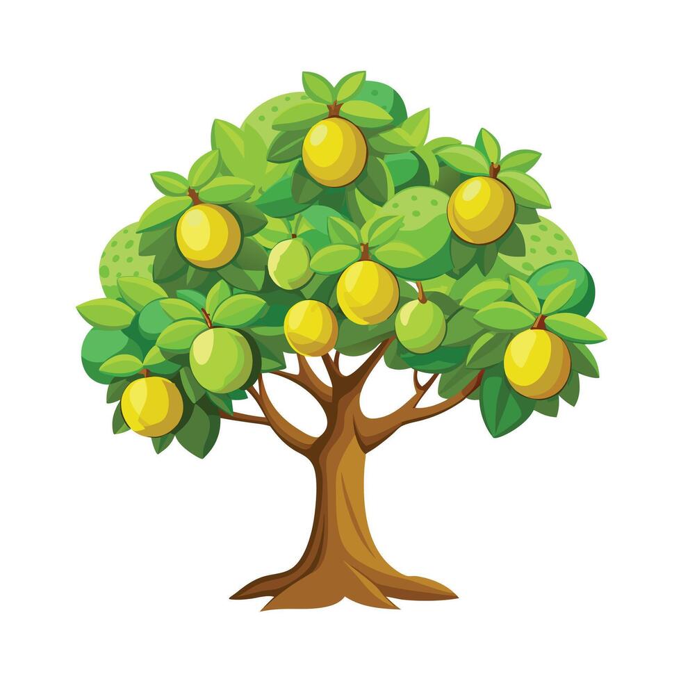 Beautiful Single Big Tree Illustration vector