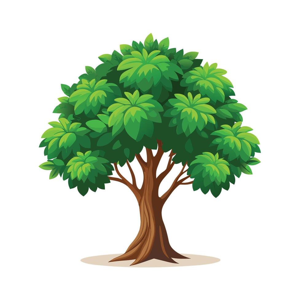 Beautiful Single Big Tree Illustration vector