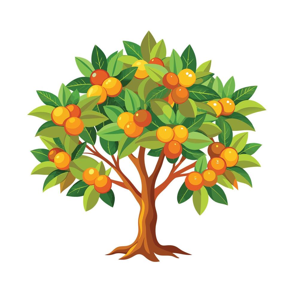 Beautiful Single Big Tree Illustration vector