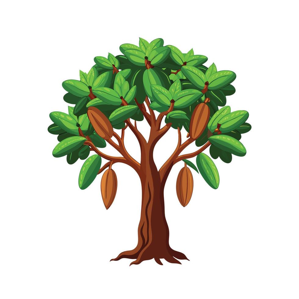 Beautiful Single Big Tree Illustration vector