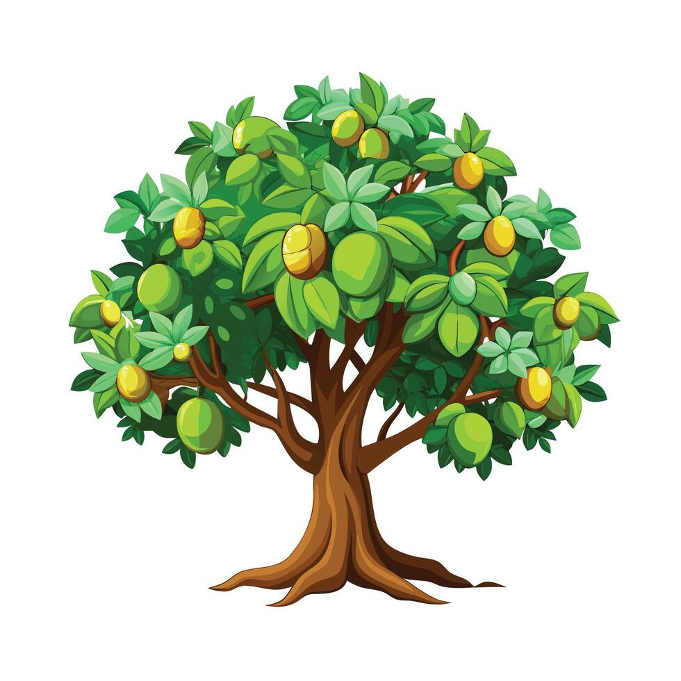Beautiful Single Big Tree Illustration vector