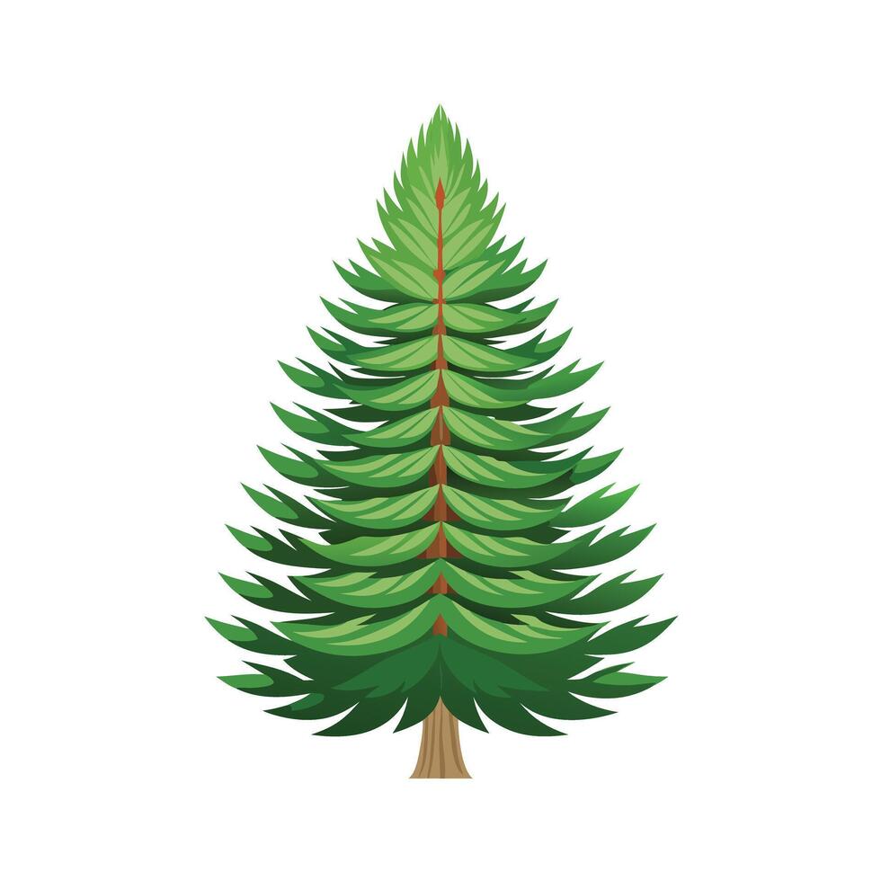 Beautiful Single Big Tree Illustration vector