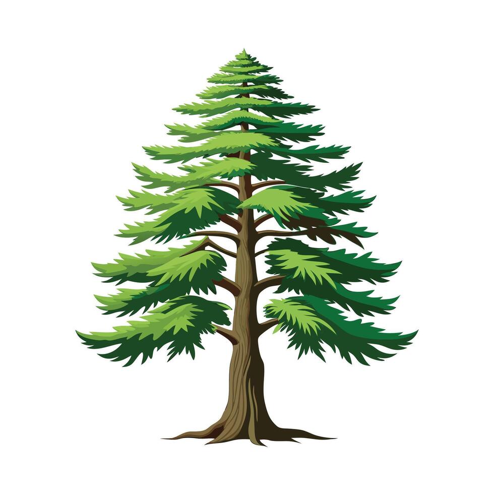 Beautiful Single Big Tree Illustration vector