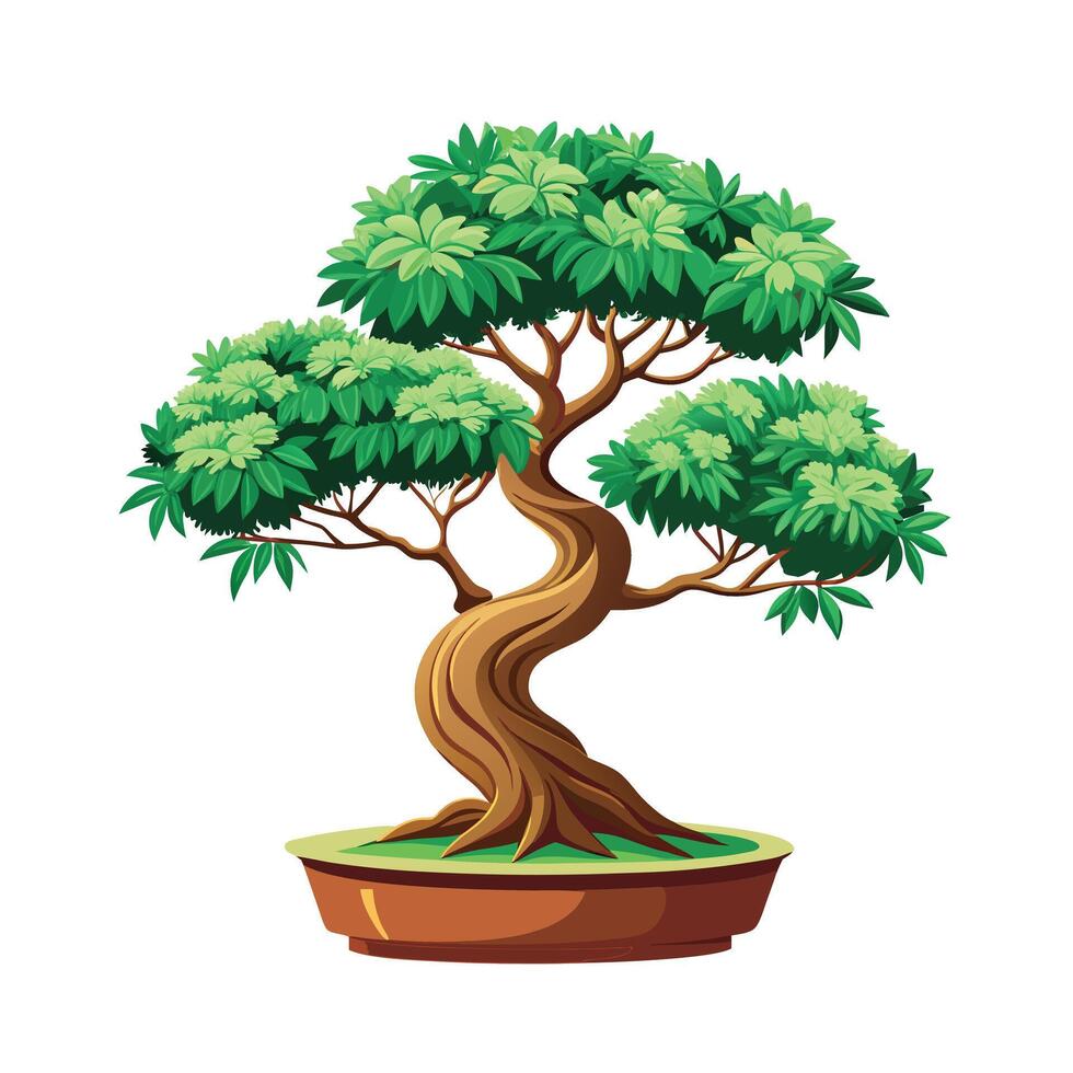 Beautiful Flowerpot Houseplant Illustration vector