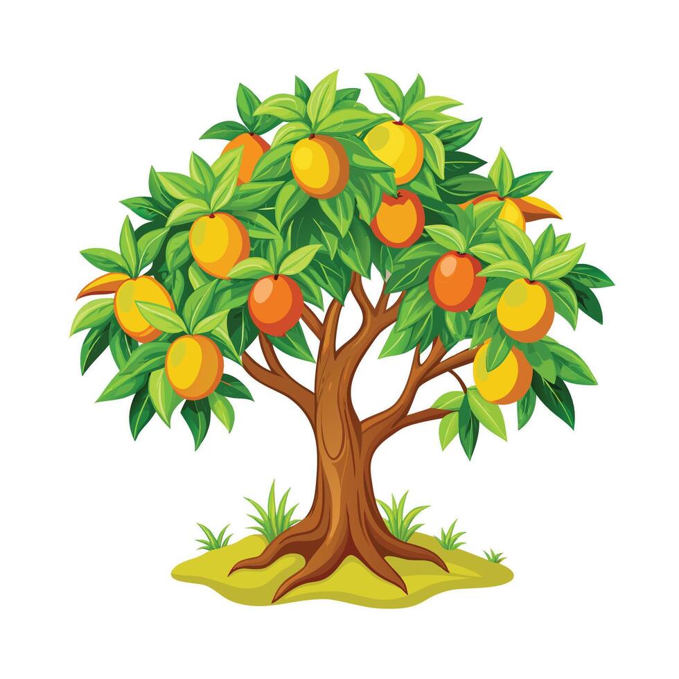 Beautiful Single Big Tree Illustration vector
