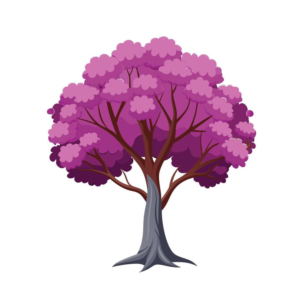 Beautiful Single Big Tree Illustration vector