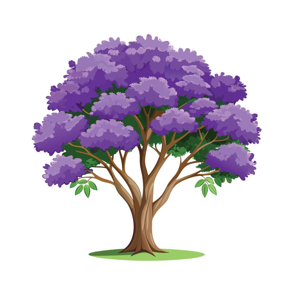 Beautiful Single Big Tree Illustration vector
